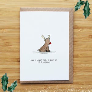 Weihnachtskarte Rentier