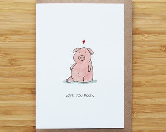 Love Pig Card