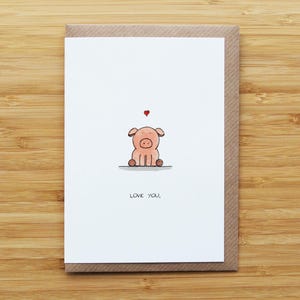 Love pig sitting card