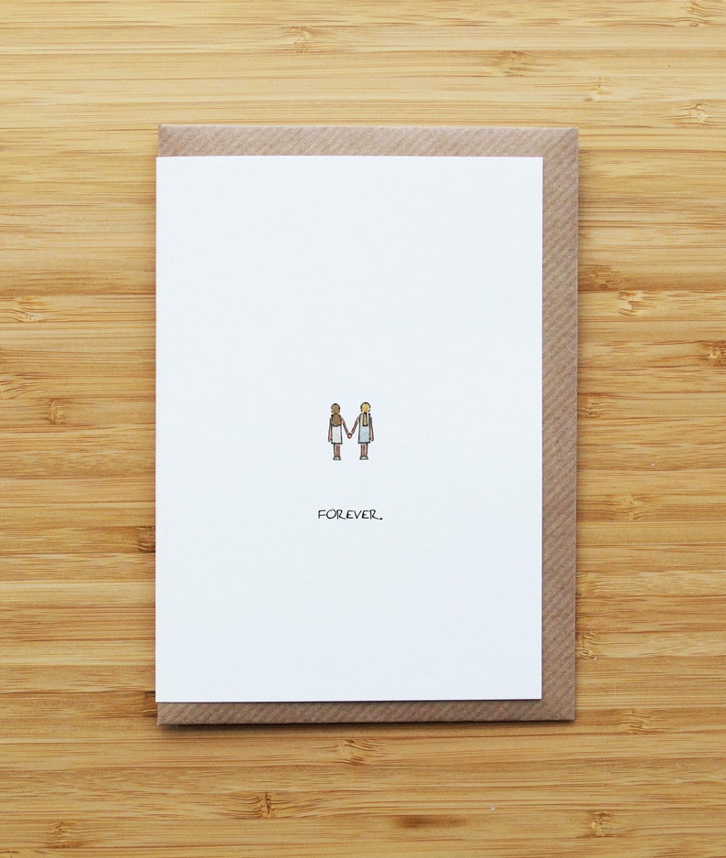 Forever Women Couple Card Card (Caption)