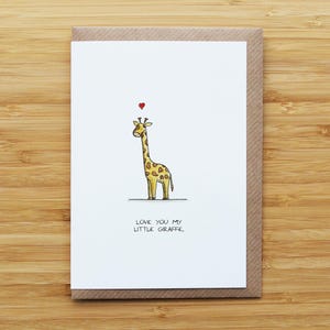 Love giraffe card