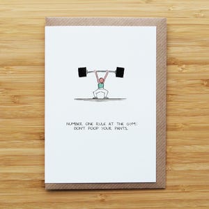 Gym pants card
