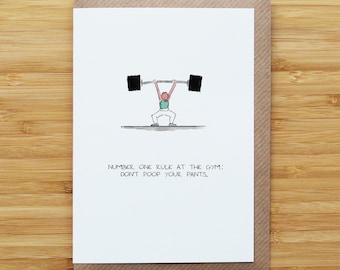 Gym Pants Card - Lustiges Workout - Recycling Karte