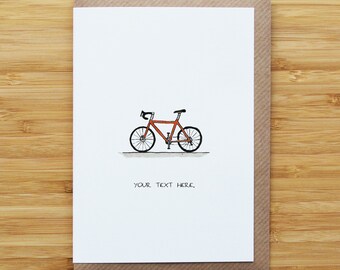 Carte de vélo personnalisée (plusieurs couleurs disponibles !)
