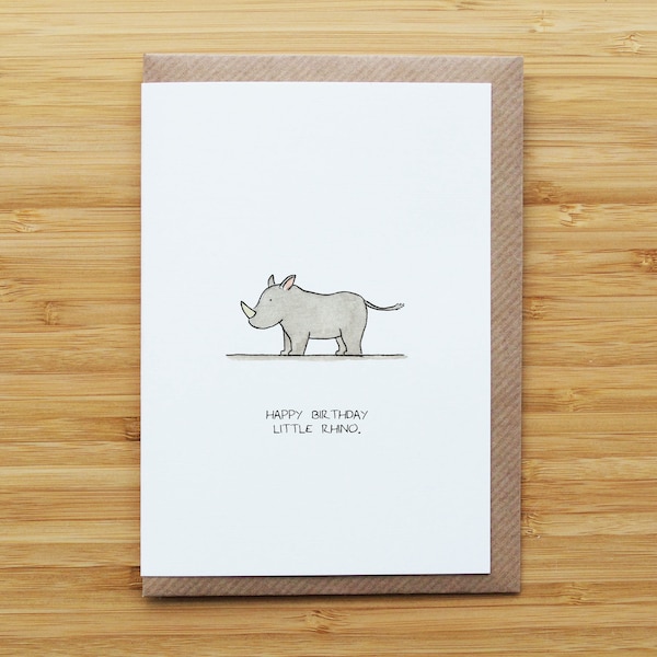 Rhino Birthday Card