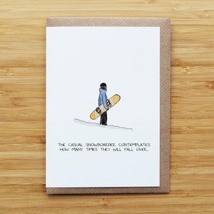 Snowboarder Standing Card