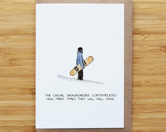 Snowboarder Standing Card