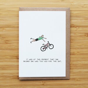 Mountain Biker Woman Card
