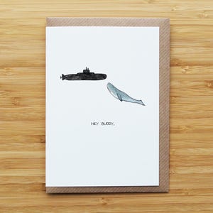 Whale and Submarine Card