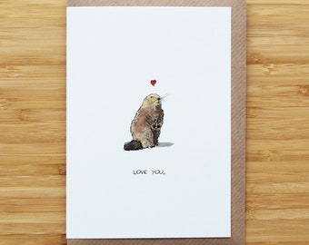 Carte Marmotte d'amour