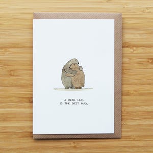 Carte de câlin d'ours