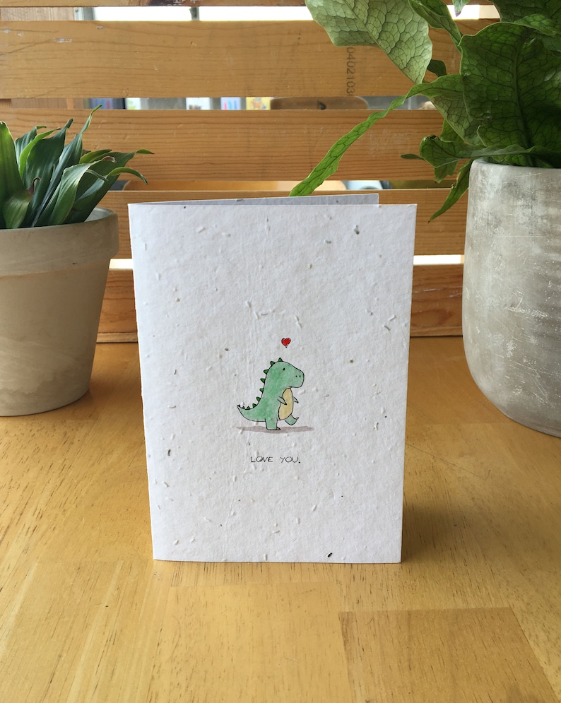 Love T-Rex Card Wildflower Seed Card