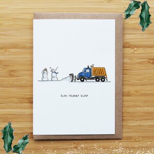 Cartão de Natal do boneco de neve V Snowplough