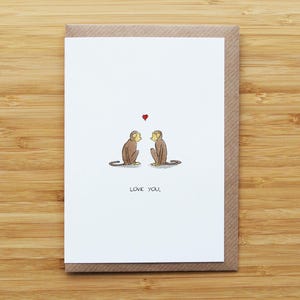 Love monkeys card