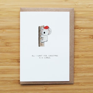 Tarjeta navideña de koala