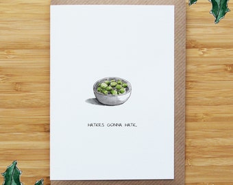 Brussels Sprout Haters Christmas Card