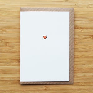 Carte coeur d'amour couleurs mélangées