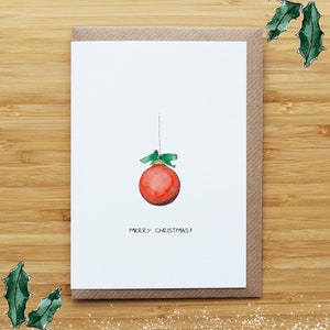 Tarjeta de Navidad con adorno