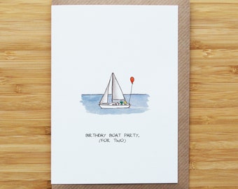 Birthday Boat Party Card