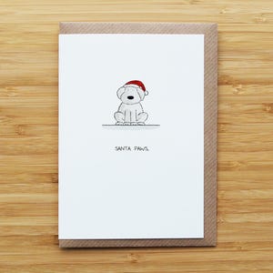Carte de Noël pattes du père Noël