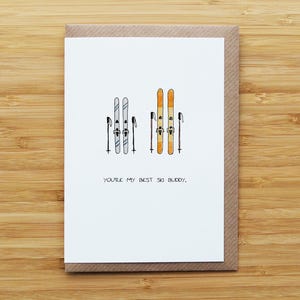Skis and Poles Card