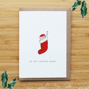 Baby-Strumpf Weihnachtskarte