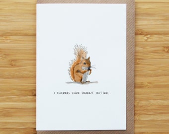 Peanut Butter Squirrel Card