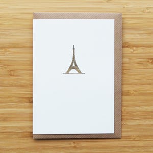 Liefdeskaart Eiffeltoren - Love & Valentines - Gerecycled karton Card (Blank)