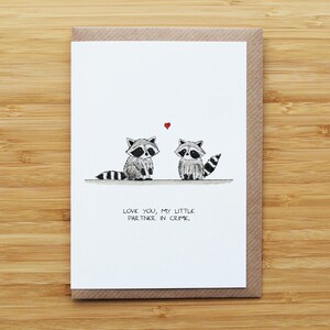 Love raccoons card