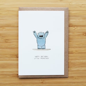Carte d'anniversaire monstre