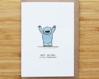 Carte d'anniversaire monstre