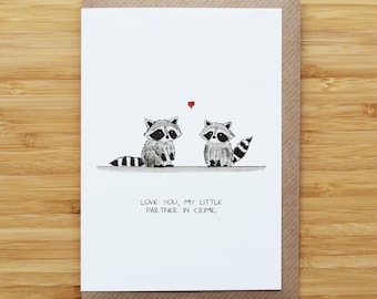 Love Raccoons Card