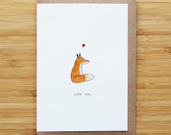 Carte amour renard