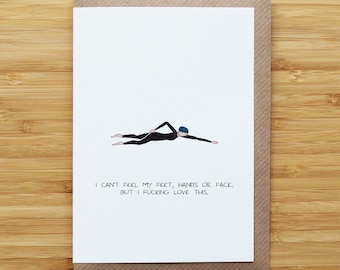 Swimmer (Woman) Card