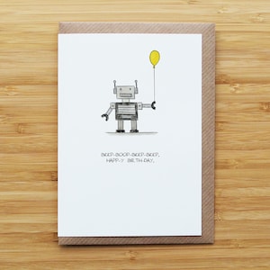 Roboter Geburtstagskarte