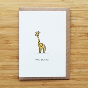 Cartão de aniversário de girafa