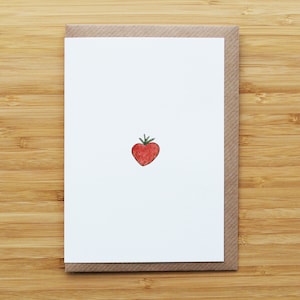 Strawberry Heart Card Card