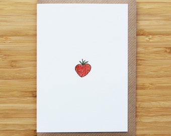 Carte Coeur Fraise