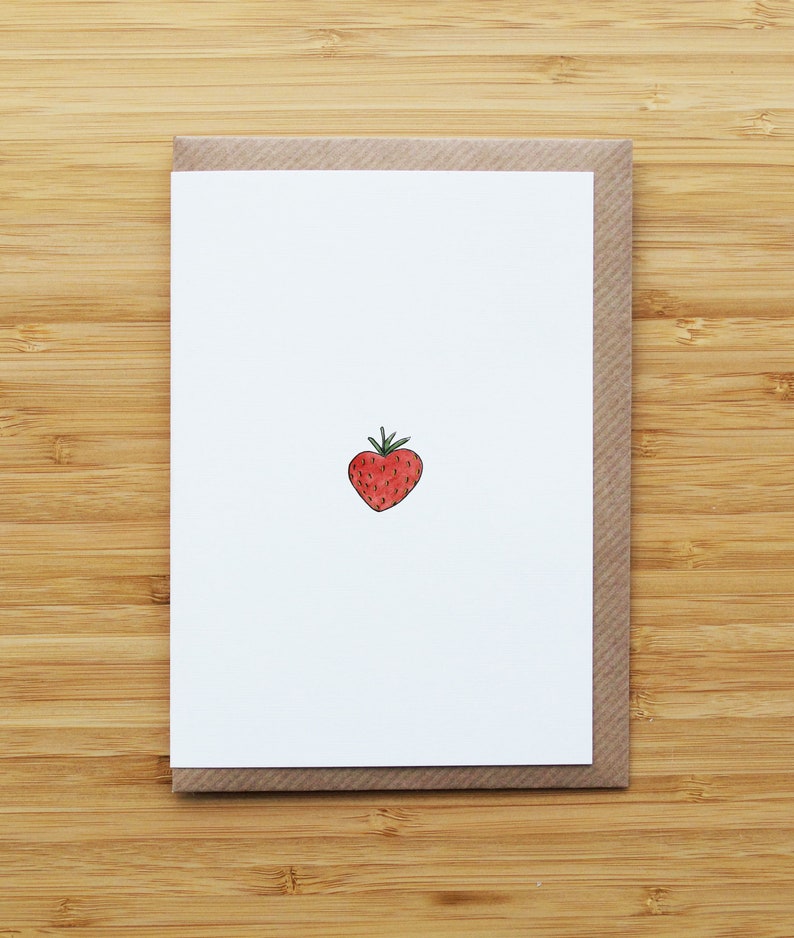 Strawberry Heart Card Card