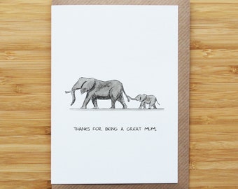 Elefant-Mama-Karte