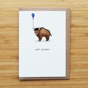 Bison Geburtstagskarte