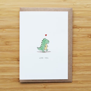 Biglietto d’amore con il T-Rex