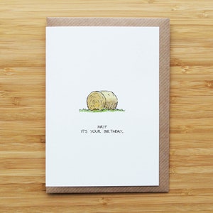 Carte d'anniversaire Foin