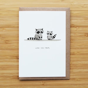 Cartão de mãe/mãe guaxinim