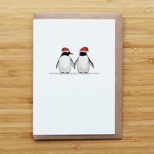 Penguin Couple Christmas Card