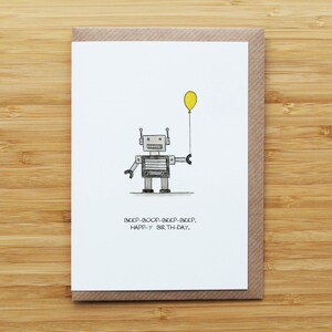 Roboter Geburtstagskarte