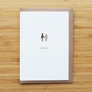 Forever Couple-kaart - schattig - liefde en valentijnskaarten - gerecyclede kaart