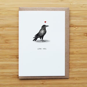 Love crow card