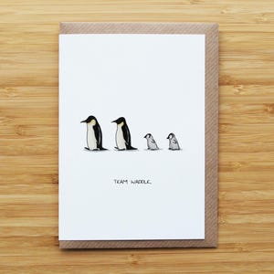 Pinguin-Familie Karte