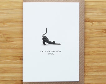 Cat yoga Card